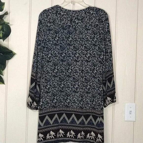 Ladies Altar’d State LS Multicolor Design Dress Elephants Flower Floral 
XS 0 2… - Picture 8 of 14